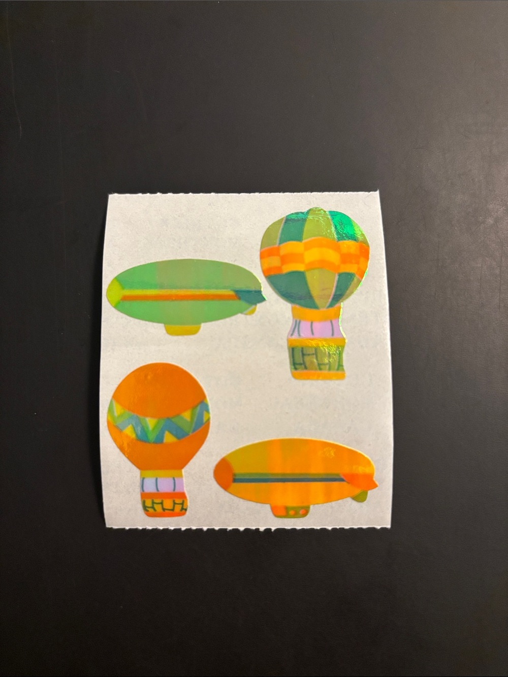 Cotrin Hot Air Balloons Pearly Sticker Mod Vintage 80's